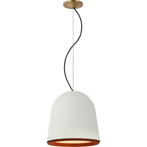 Marie Flanigan Murphy LED 13 inch Plaster White and Dark Teak Pendant Ceiling Light, Small