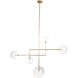 AERIN Linnea LED 56.5 inch Hand-Rubbed Antique Brass Chandelier Ceiling Light