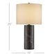 Vespera 25 inch 150 watt Coffee Brown/Antique Brass Table Lamp Portable Light