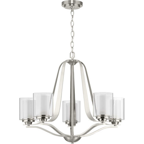 Kene 5 Light 27 inch Brushed Nickel Chandelier Ceiling Light
