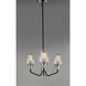 Goblet 3 Light 19 inch Black and Satin Nickel Mini Chandelier Ceiling Light
