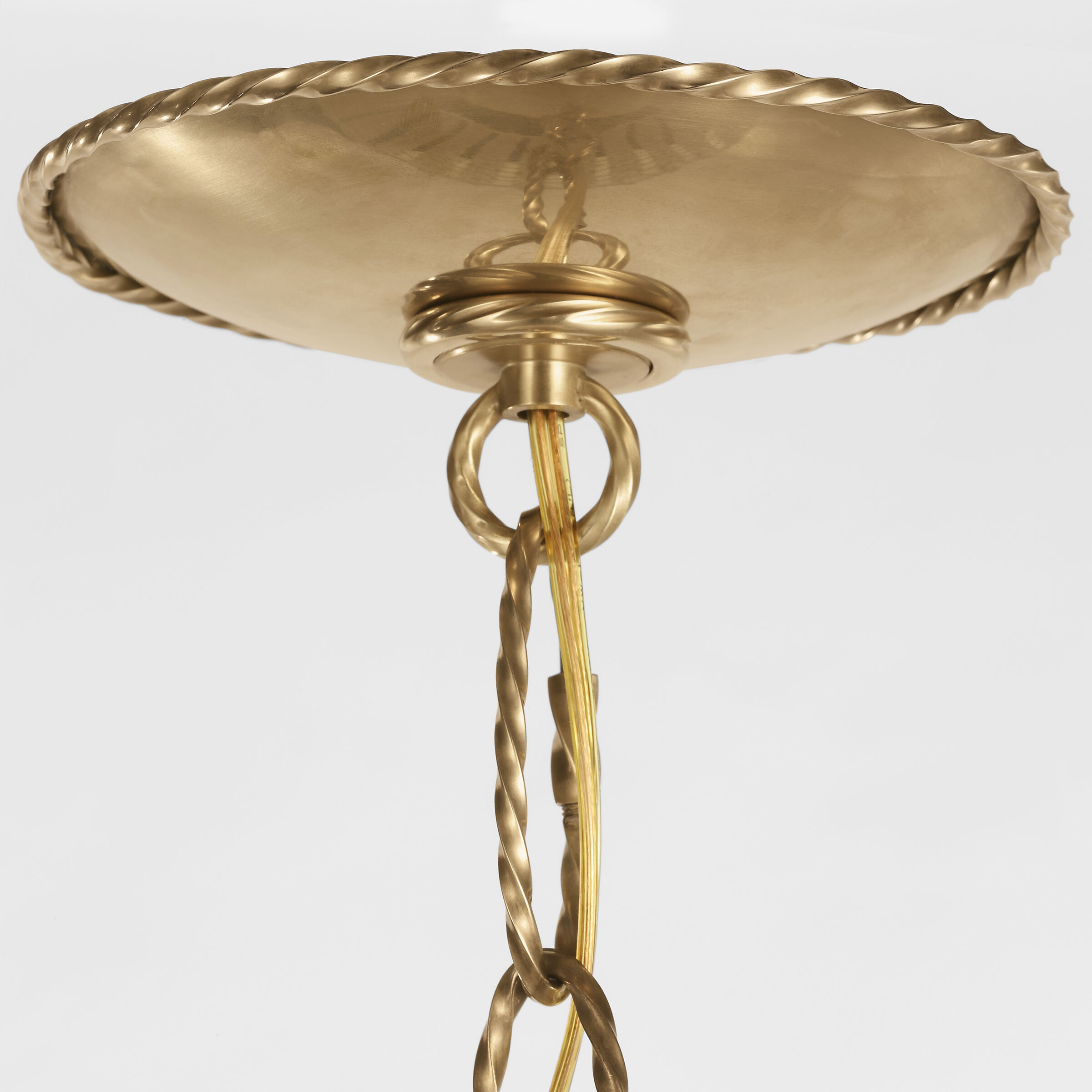 Fisher Weisman Catania LED 29 inch Antique-Burnished Brass Hanging Shade Ceiling Light