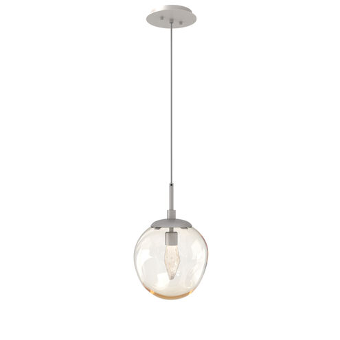 Aster LED LED 10 inch Beige Silver Pendant Ceiling Light in Metallic Beige Silver, 2700K LED, Geo Inner - Amber Outer