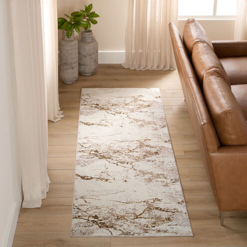 Livia 94 X 32 inch Gold Rug in 2 x 8