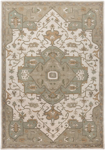 Caesar 132 X 96 inch Khaki/Medium Gray/Light Gray/Camel/Sage/Dark Brown Rugs, Wool
