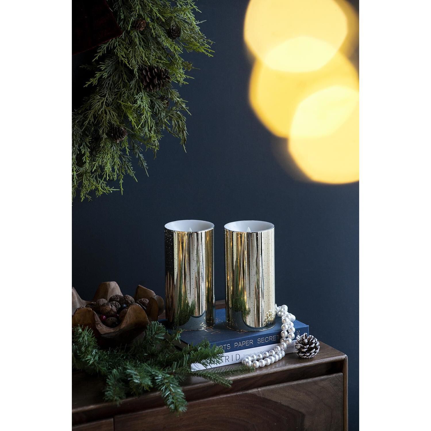 Speckled 8 X 4 inch LED Candle