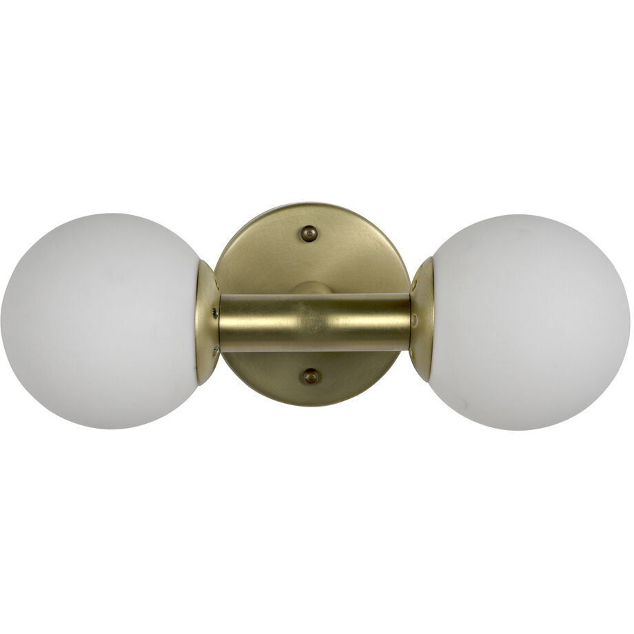 Antiope 2 Light 13.5 inch Antique Brass Sconce Wall Light