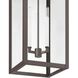 Hillside 3 Light 11 inch Dark Bronze Exterior Pendant
