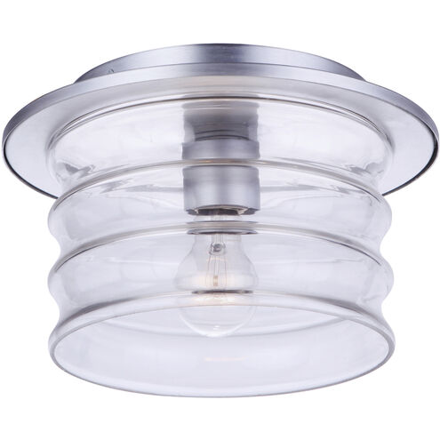 Canon 1 Light 11.38 inch Satin Aluminum Outdoor Flushmount