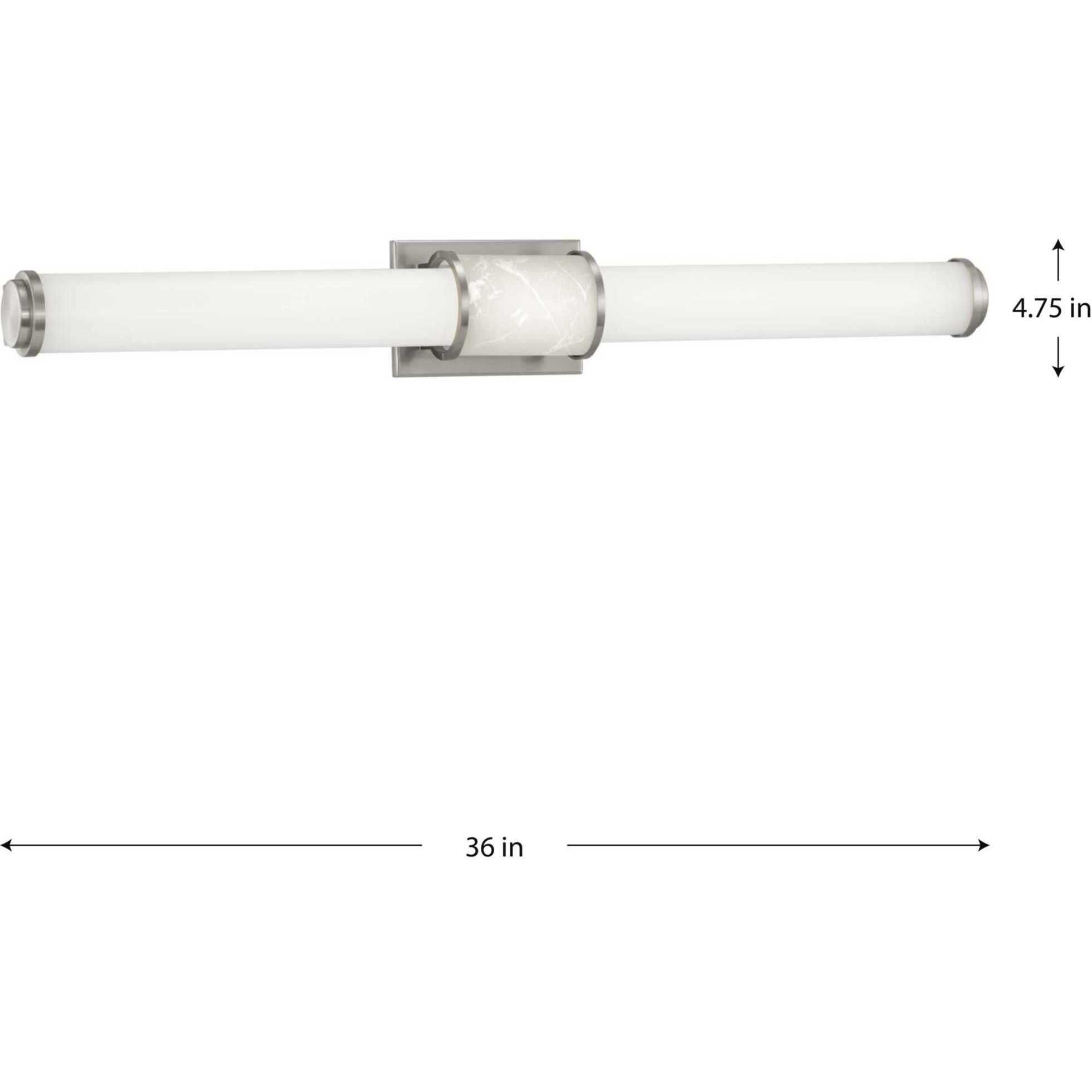 Phase 1.2 LED LED 36 inch Brushed Nickel Linear Bath Bar Wall Light, Progress LED