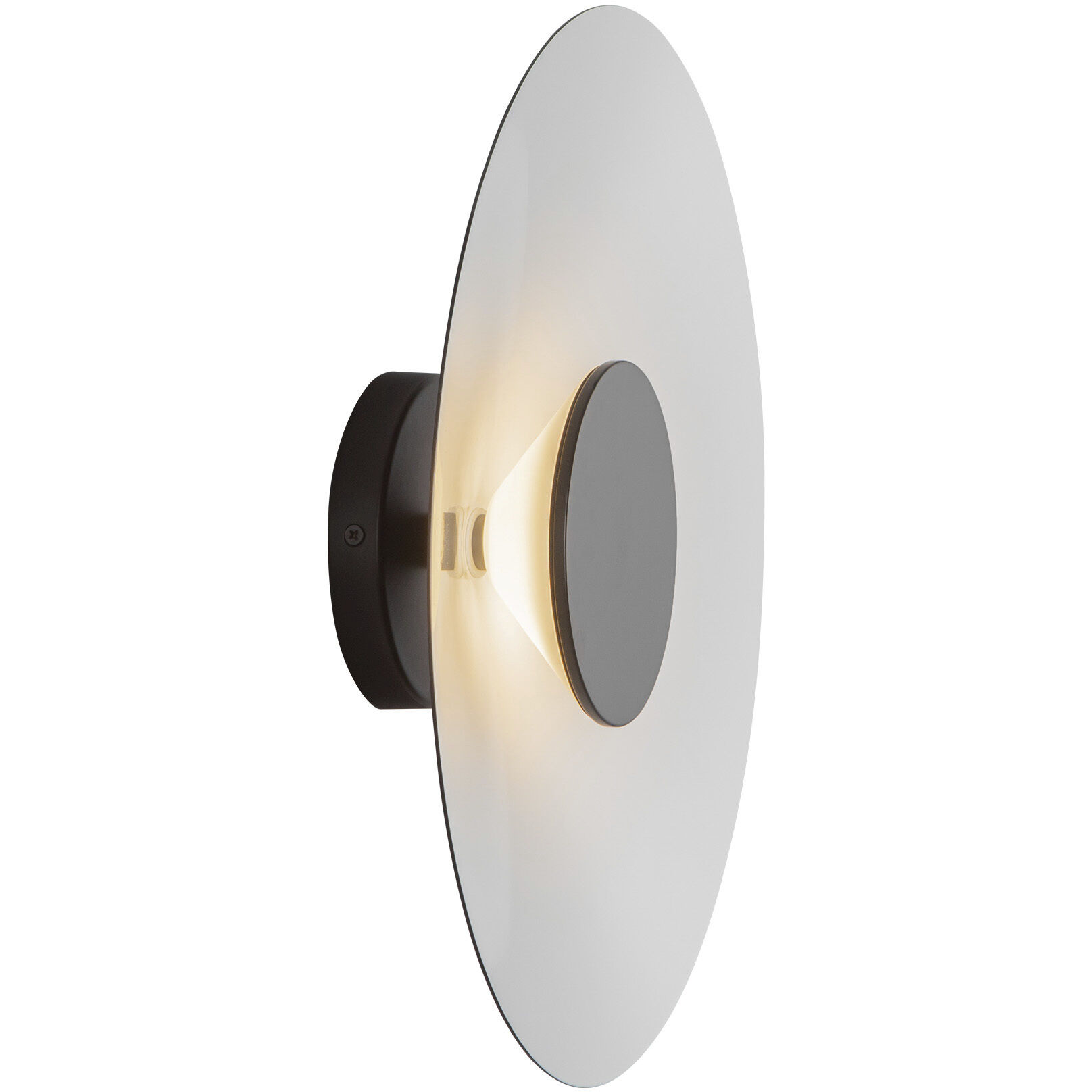 Cruz Wall Sconce Wall Light in Metal - Black and White, Spun Aluminum Shade