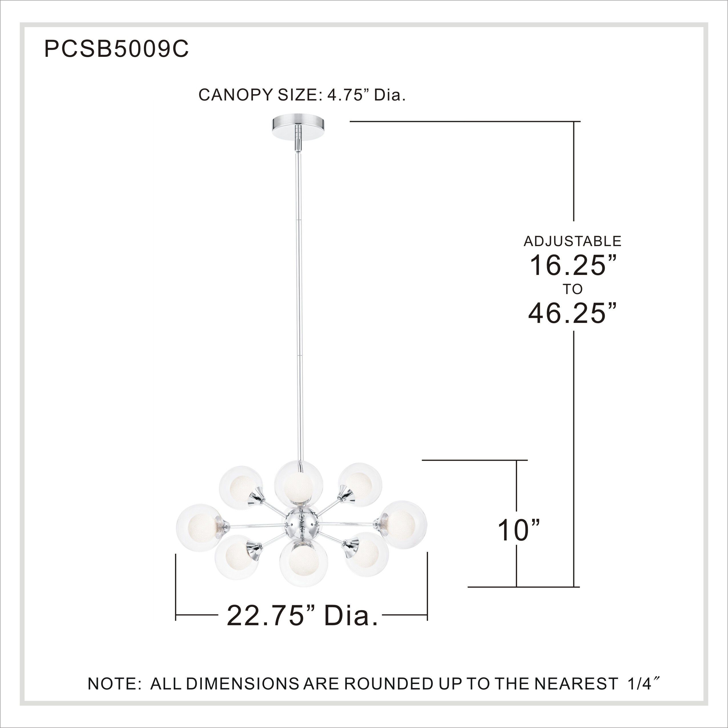 Spellbound 9 Light 20 inch Polished Chrome Pendant Ceiling Light