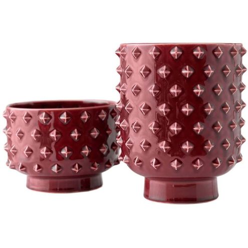 Valika Garnet Vases, Set of 2