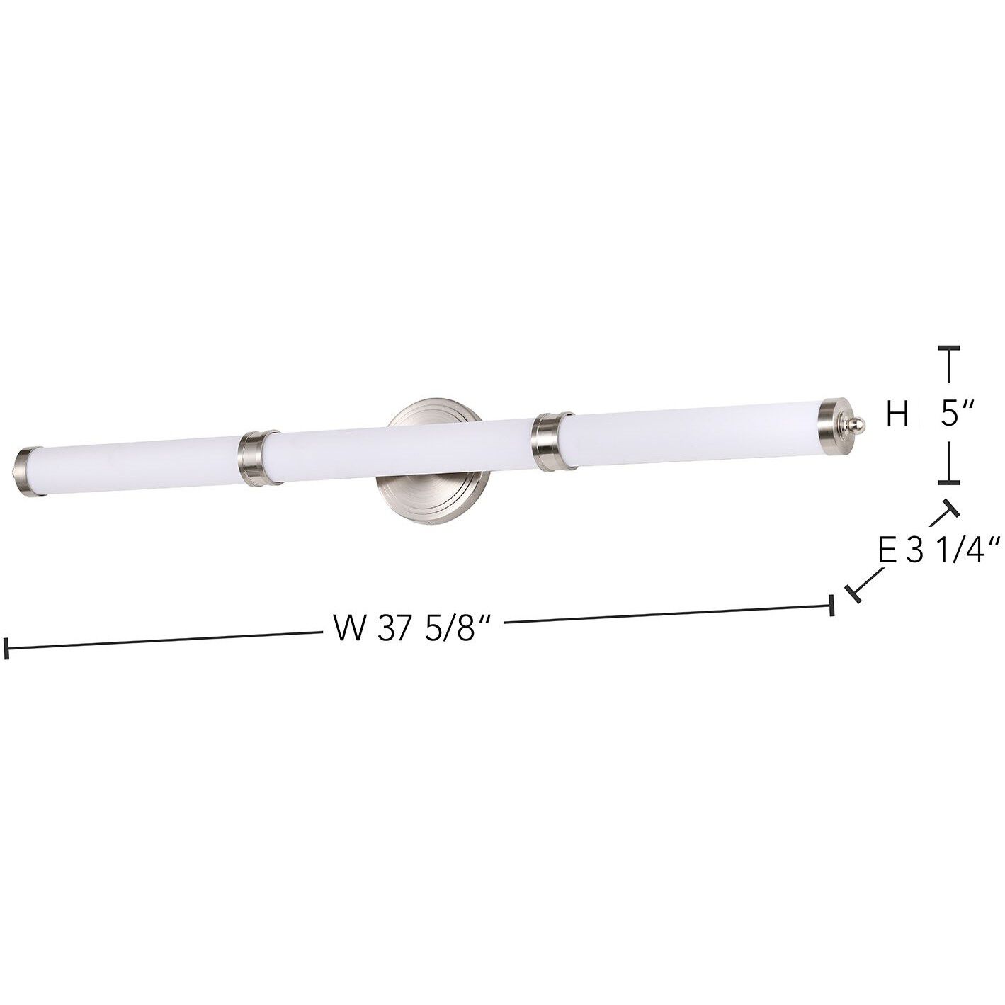 Kagen LED 37.58 inch Brushed Nickel Bath Vanity Light Wall Light