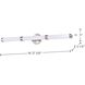 Kagen LED 37.58 inch Brushed Nickel Bath Vanity Light Wall Light