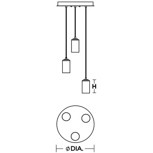 Leo 3 Light 18 inch Satin Nickel Pendant Ceiling Light