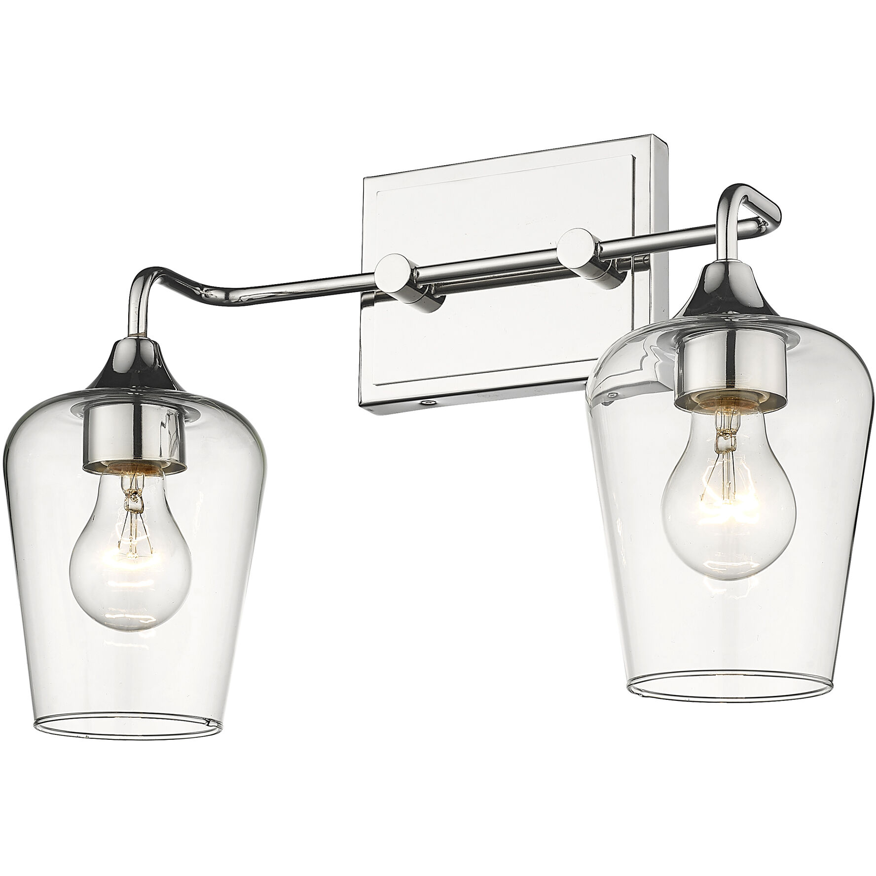 Gladys 2 Light 17 inch Polished Nickel Vanity Light Wall Light