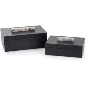 Midnight 17 X 7 inch Boxes, Set of 2