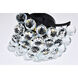 Corona 4 Light 10 inch Black and Clear Flush Mount Ceiling Light