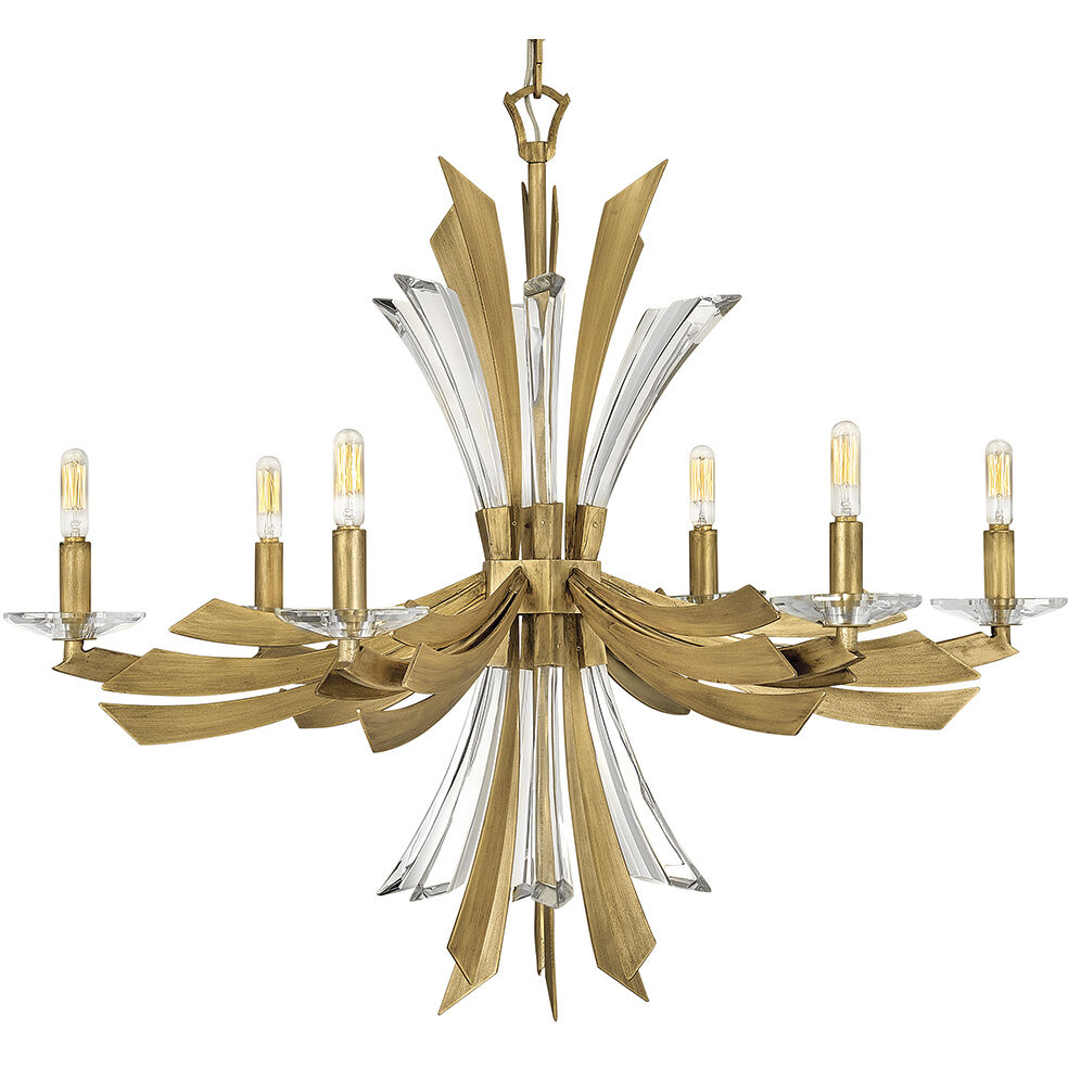 Vida LED 29.25 inch Burnished Gold Chandelier Ceiling Light