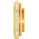 Utrecht 1 Light 22 inch Satin Brass Outdoor Wall Lantern