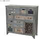 Topanga Antique Gray with Brass Cabinet