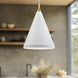 Dorothy Pendant Ceiling Light in White with Gold Detail
