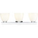 Apria 3 Light 24 inch Polished Chrome Vanity Light Wall Light
