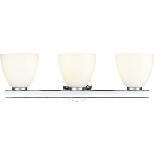 Apria 3 Light 24 inch Polished Chrome Vanity Light Wall Light