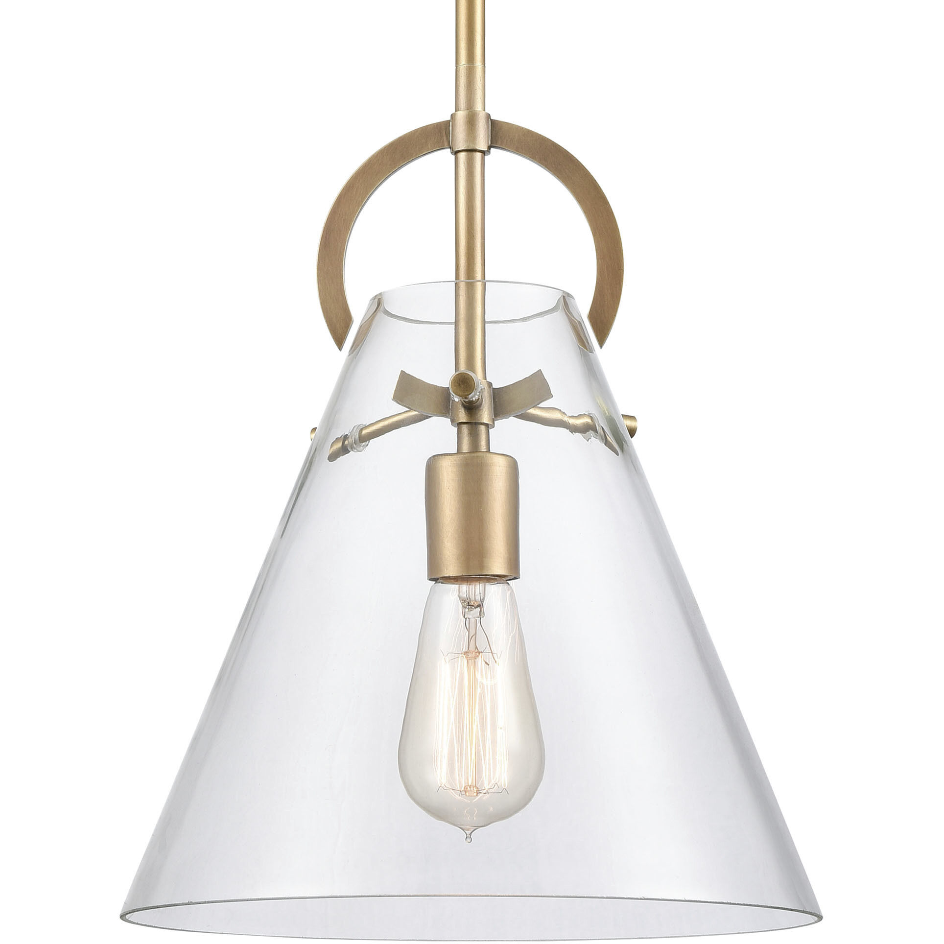 Gabby 1 Light 11 inch Brass Mini Pendant Ceiling Light