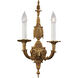 Jonathan 2 Light 12.25 inch French Gold Wall Sconce Wall Light