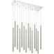 Forest LED 9.75 inch Chrome Chandelier Ceiling Light in Brushed Nickel Steel, 51, 14