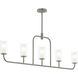 Mack 5 Light 46 inch Brushed Nickel Linear Chandelier Ceiling Light