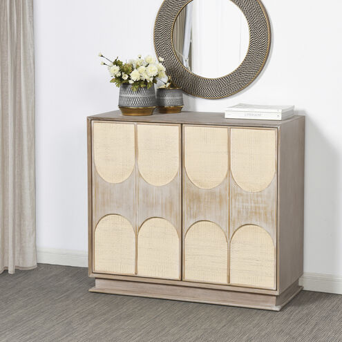 Melrose Light Bisque and White Wash and Taupe Cabinet