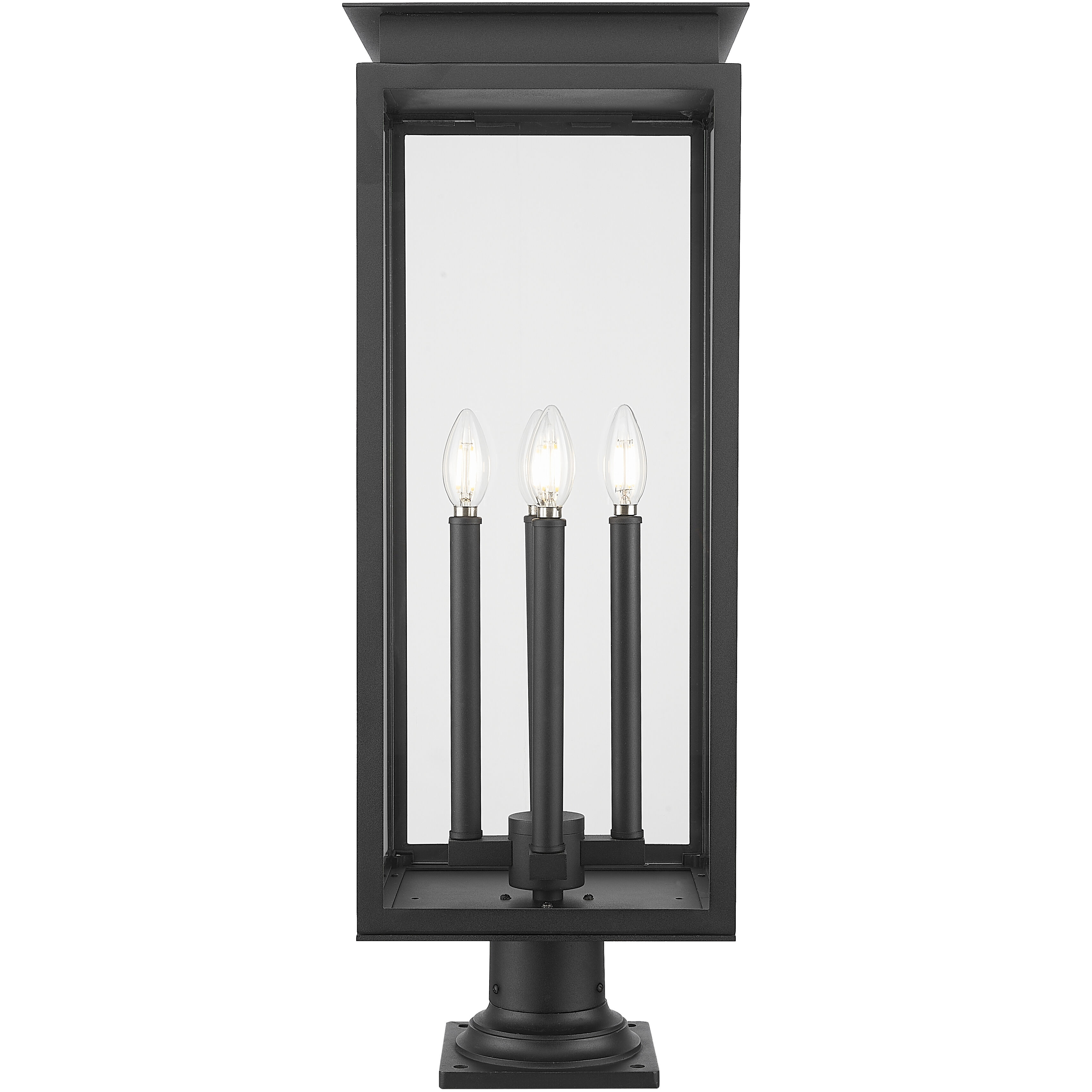 Nova 4 Light 29.5 inch Black Outdoor Pier Mounted Fixture