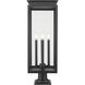 Nova 4 Light 29.5 inch Black Outdoor Pier Mounted Fixture