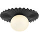 Stevie 1 Light 9.75 inch Black Flush Mount Ceiling Light, Small
