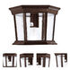 Dover 1 Light 11 inch Burled Walnut Exterior Flushmount