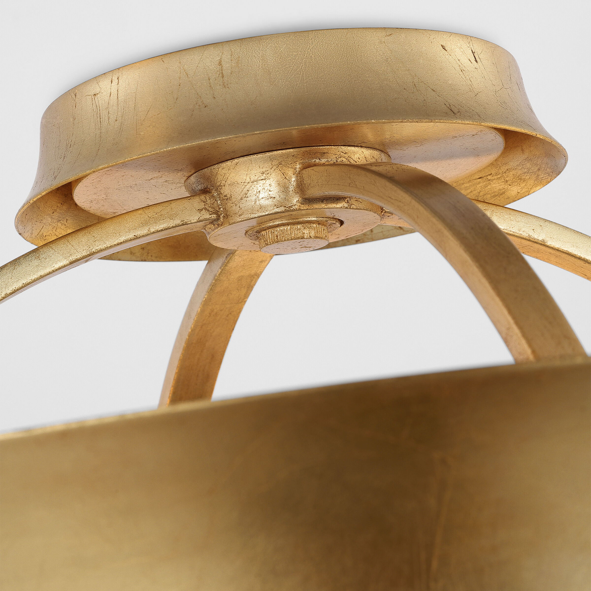 Thomas O'Brien Garland LED 20 inch Gild Dual Lit Ring Semi-Flush Mount Ceiling Light