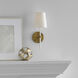 kate spade new york Monroe 1 Light 5 inch Burnished Brass Wall Sconce Wall Light in Burnished Brass / Gloss White