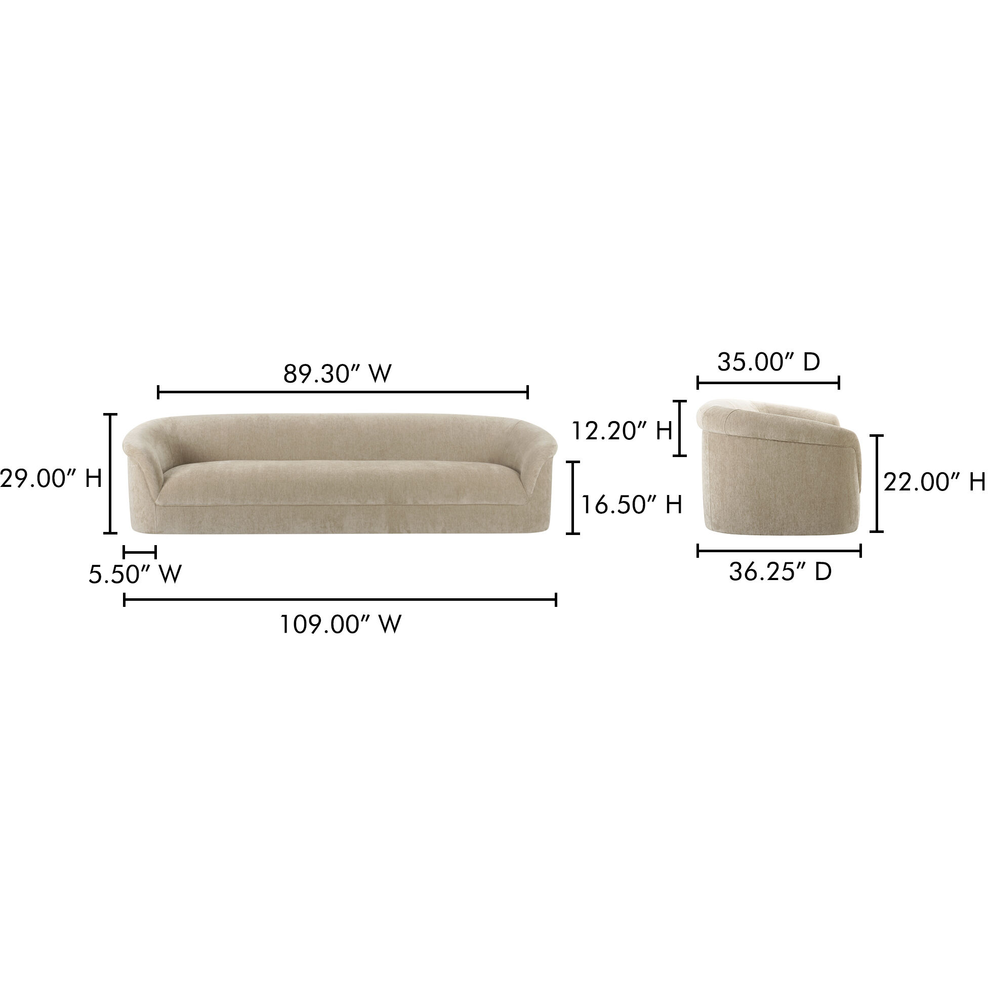 Thora Beige Sofa