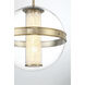 Divinely LED 16.75 inch Celeste Brass Pendant Ceiling Light