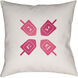 Dreidel Ii 20 X 20 inch White and Pink Outdoor Throw Pillow