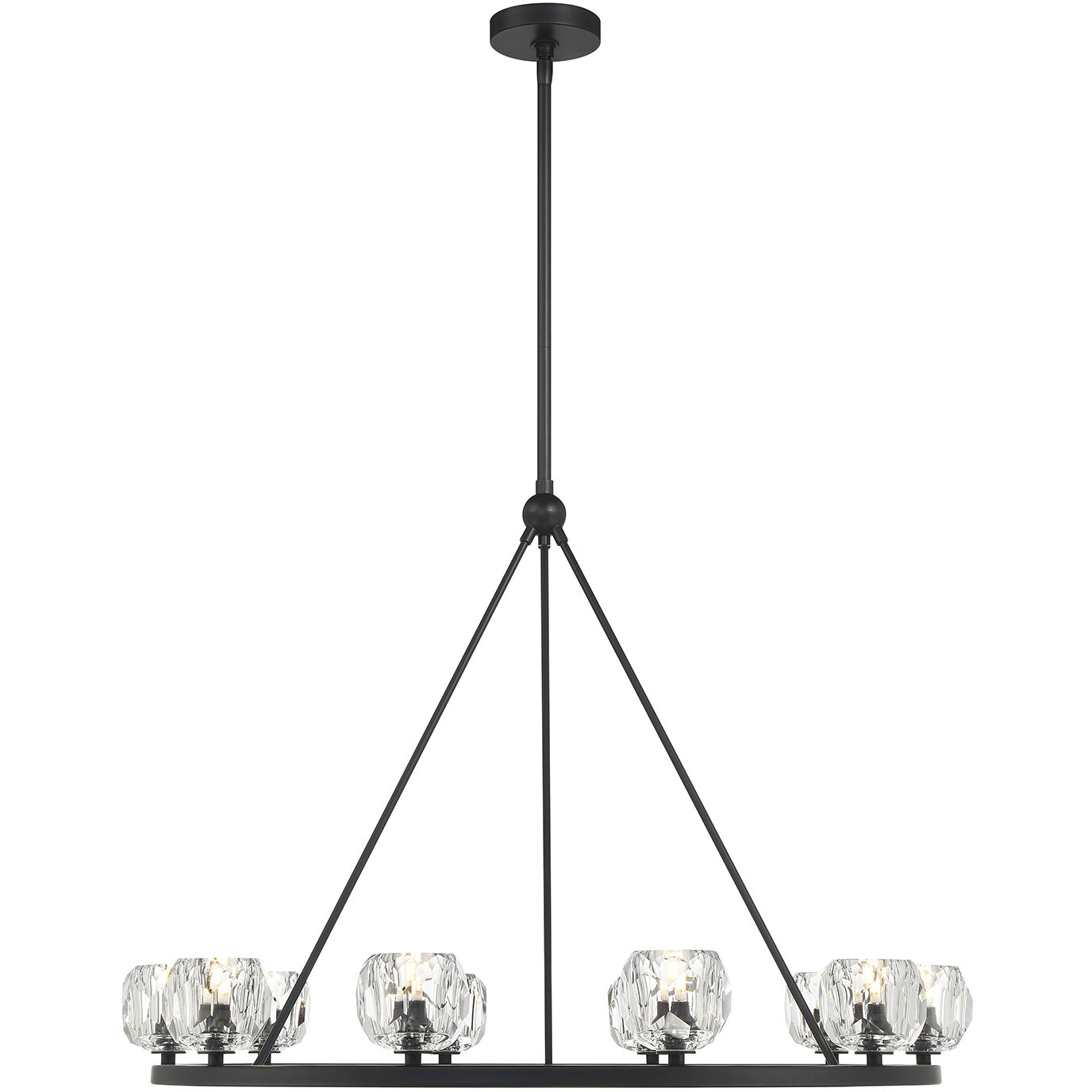 Aragon 10 Light 36 inch Matte Black Chandelier Ceiling Light