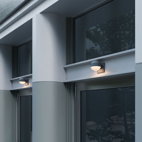 Reals LED 6 inch Textured Gray Indoor-Outdoor Sconce, Inside-Out