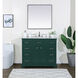 Americana 42 X 21.5 X 35 inch Green Vanity Sink Set