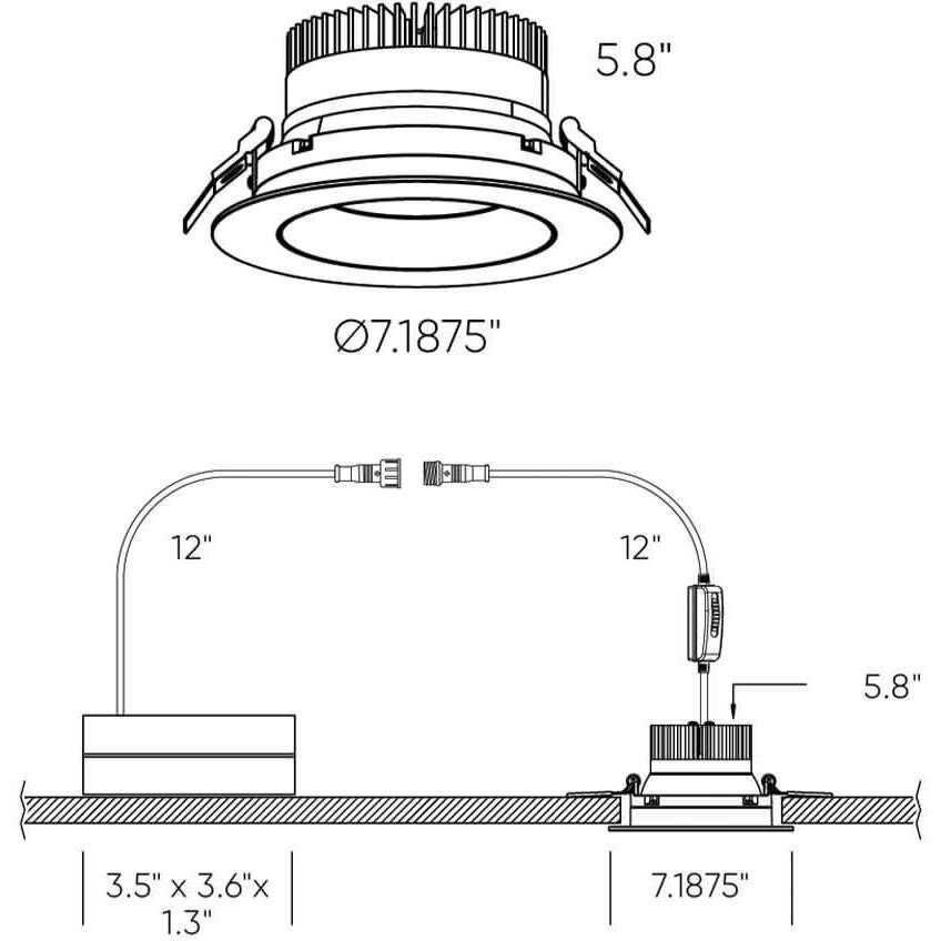 Revolve Black Regressed, Gimbal Downlight