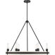 Rovessa 6 Light 32 inch Matte Black Chandelier Ceiling Light