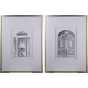Framed Silver Wall Art, Set of 2