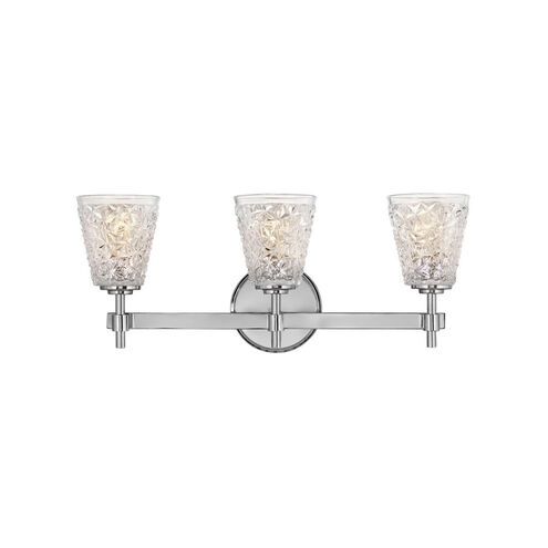 Amabelle 3 Light 23.5 inch Chrome Vanity Light Wall Light